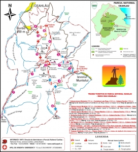 Masivul Ceahlau - harti